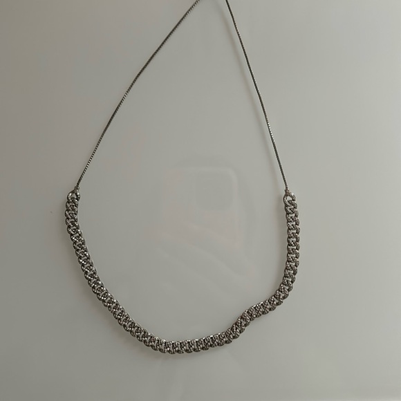IceLink Cuban Silver Adjustable Choker - Picture 2 of 2